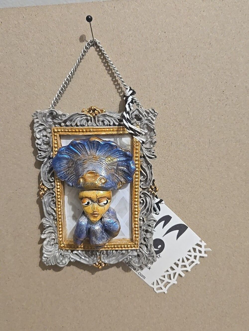 OOAK Handmade Handpainted Oddity Art Sculpt Enchanted Alien Creature Ornament